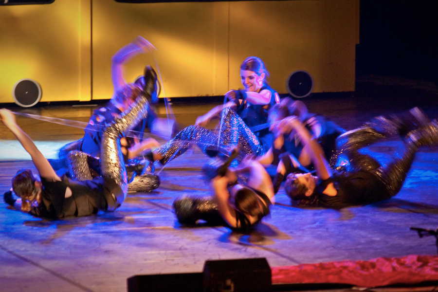 auf der Show-Bühne