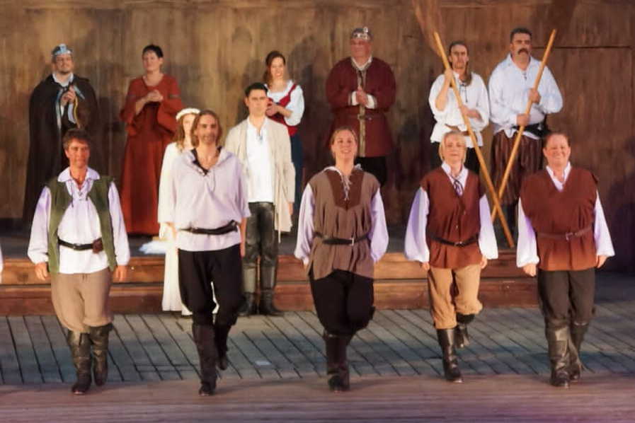 auf der Show-Bühne