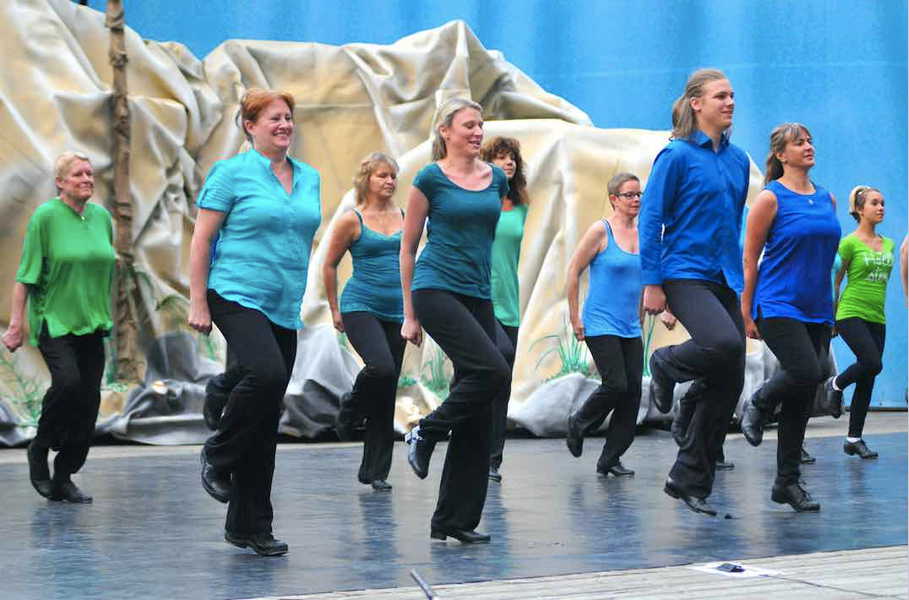 auf der Show-Bühne
